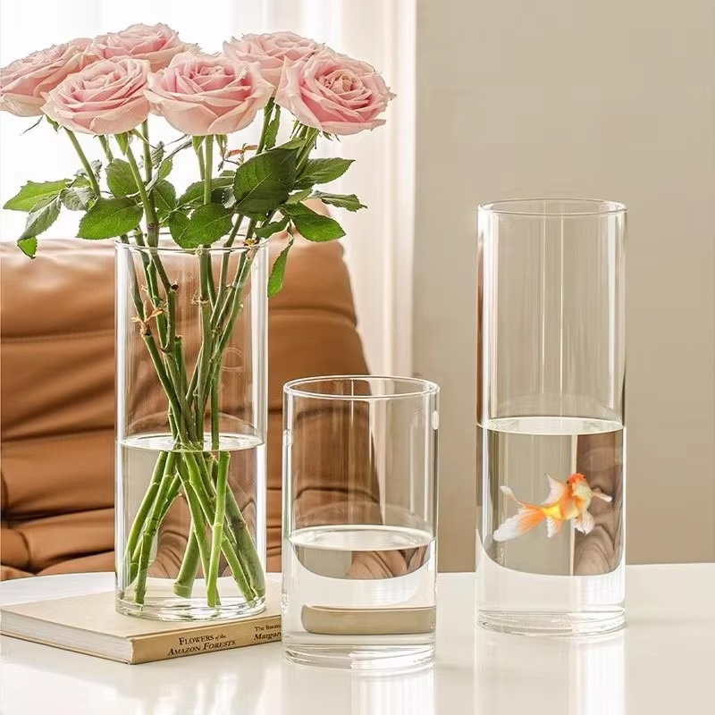 Hydroponic Tower - Прозрачная акриловая ваза-цилиндр для цветов, небьющаяся,