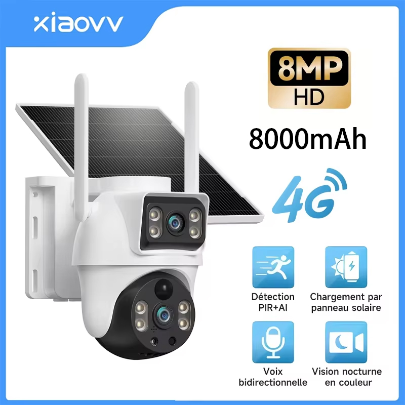 Garden Camera - XIAOVV 8MP 4G LTE Солнечная уличная