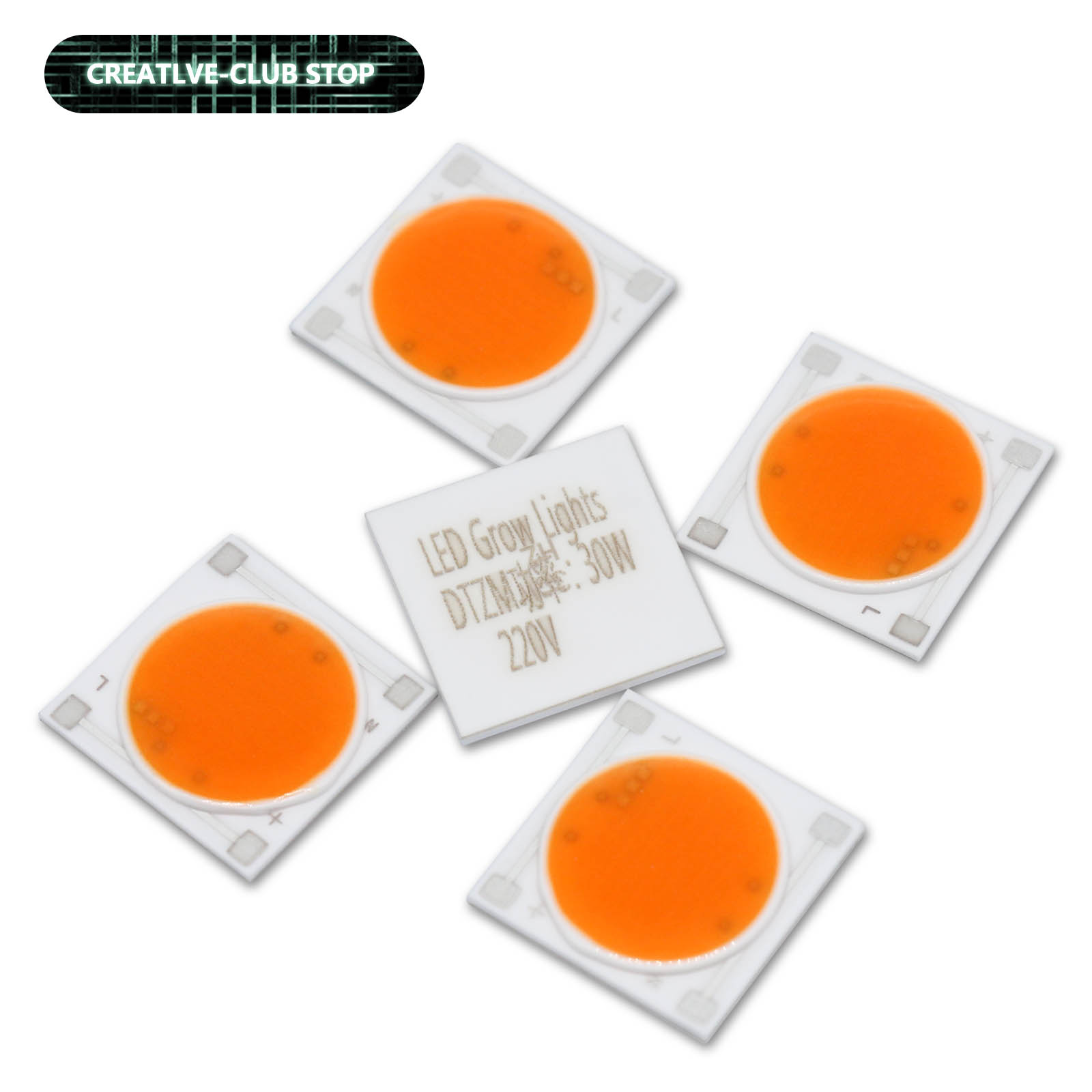 Plant Grow Light Full Spectrum - 5 шт., керамическая основа, светодиодные чипы