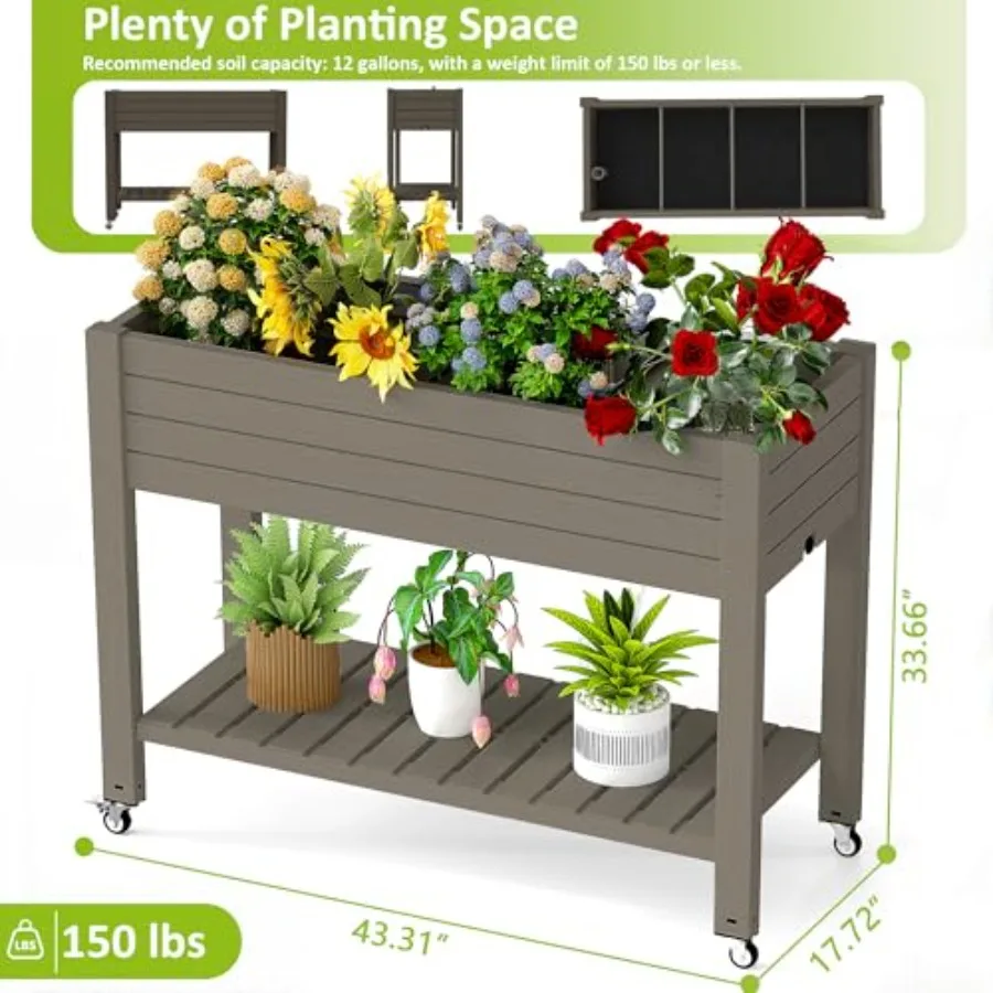 Приподнятая грядка на ножках,  – обзор и цена Self Watering Planter