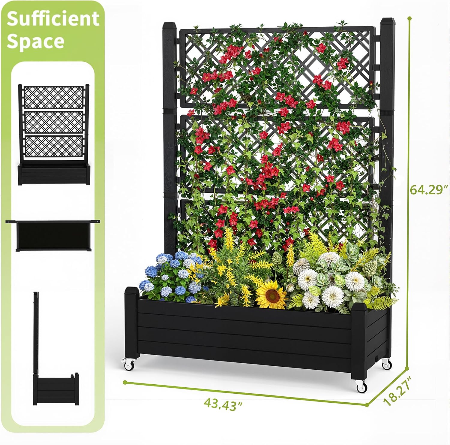 Приподнятая грядка с решеткой, – обзор и цена Self Watering Planter