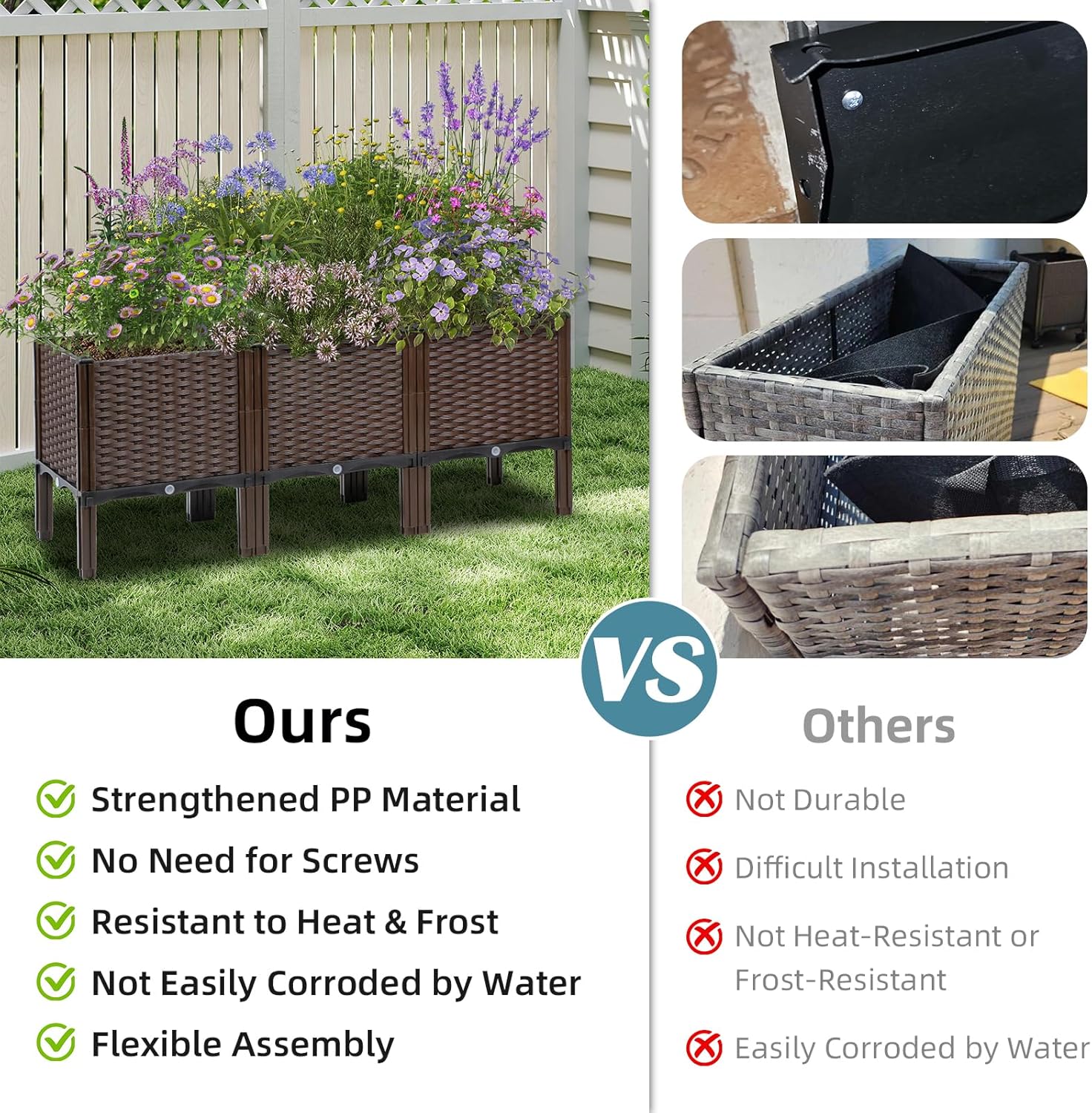 Уличный садовый плетеный кашпо – обзор и цена Self Watering Planter